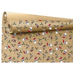 Rouleau de papier cadeau 0.70x50M - Santa Party - Emballage - Grossiste