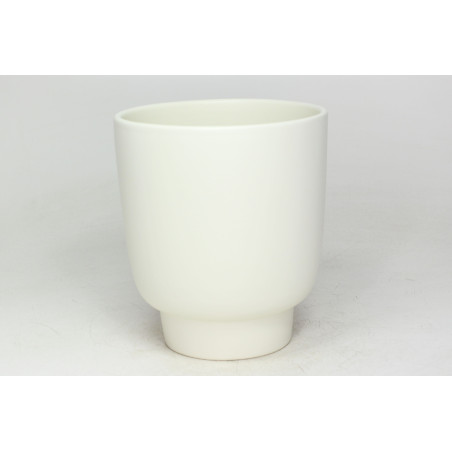 Cache-pot blanc céramique contenant grossiste fleuriste