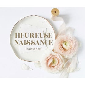 Paquet de 12 cartes doubles "Heureuse naissance" - Kokola - Carterie - Grossiste