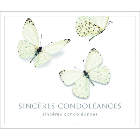 Paquet de 12 cartes "sincères condoléances" - Usima - Carterie - Grossiste