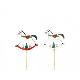 Paquet de 12 pics "cheval" (assortiment 2 couleurs) - Bascul - Accessoires - Grossiste
