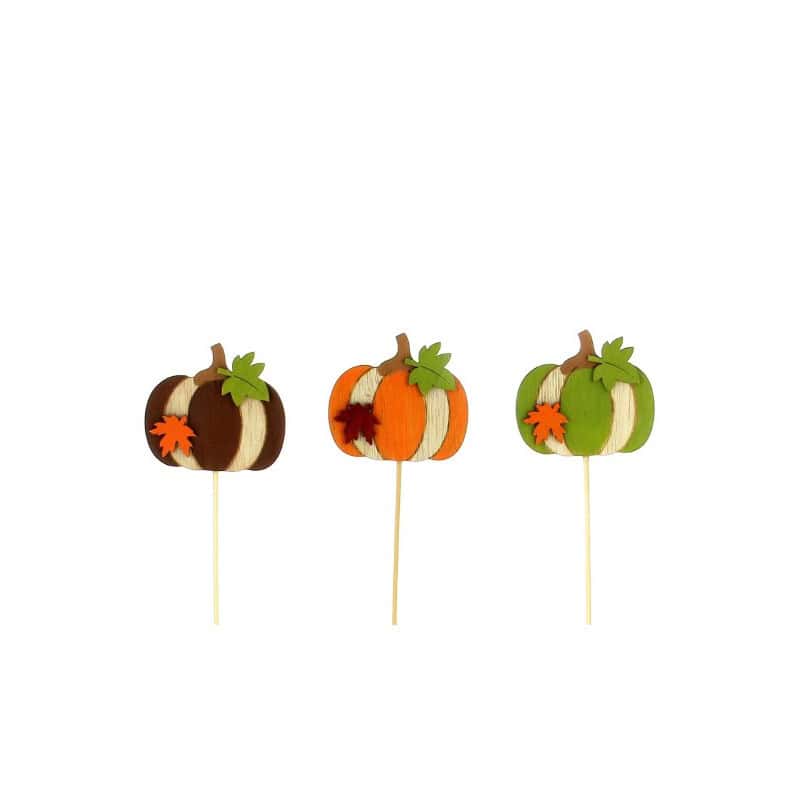 Paquet de 12 pics "citrouille" (assortiment 3 couleurs) - Hallow - Accessoires - Grossiste Paquet de 12 pics "citrouille" (assortiment 3 couleurs) - Hallow - Accessoires - Grossiste