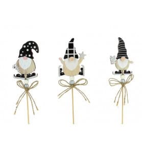 Paquet de 12 pics "pere noel" (assortiment 3 modèles) - Orsetto - Accessoires - Grossiste