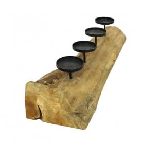 Support bougie - Bougeoir - Décoration en bois - Grossiste fleuriste - Fournisseur fleuriste