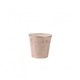 Cache-pot conique arabesque or contenant noël grossiste