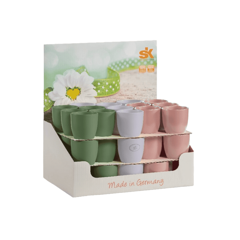 Carton de 45 cache-pots (assortiment 3 couleurs) - Basel - Contenants - Grossiste