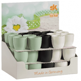 Carton de 45 cache-pots (assortiment 3 couleurs) - Basel - Contenants - Grossiste
