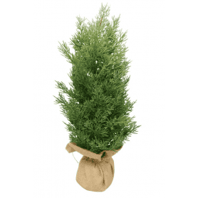 Sapin artificiel avec toile de jute 53cm - Sous-bois - Décoration - Grossiste