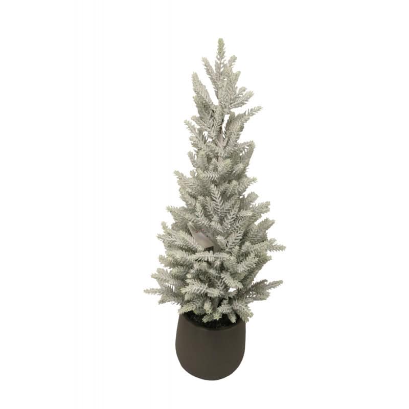 Sapin enneigé artificiel avec pot H. 56cm - Massif - Décoration - Grossiste