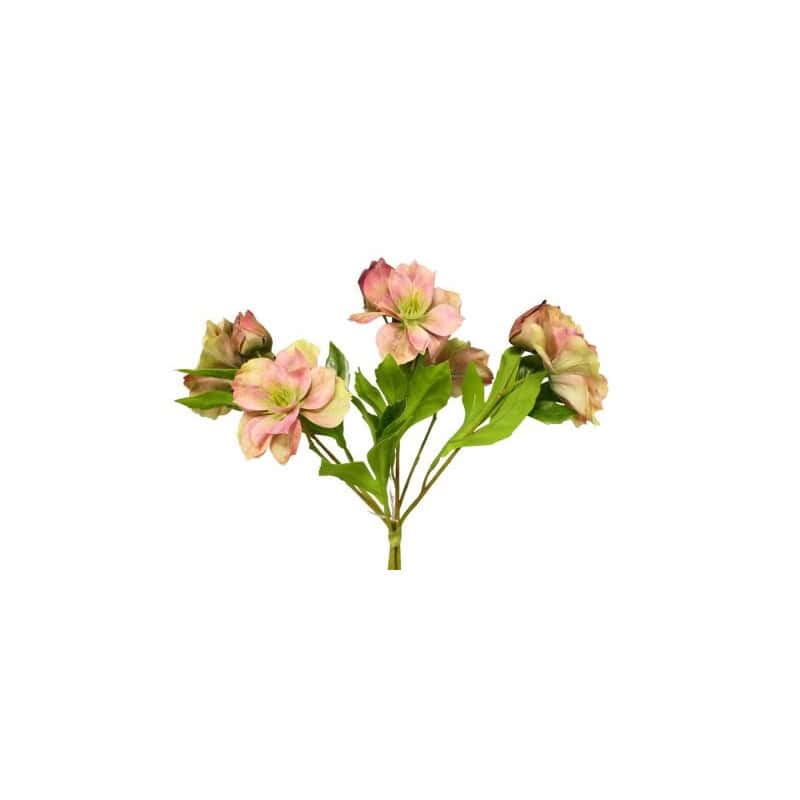 Bouquet d'hellebore 3 tiges 38cm - Jubba - Décoration - Grossiste Bouquet d'hellebore 3 tiges 38cm - Jubba - Décoration - Grossiste