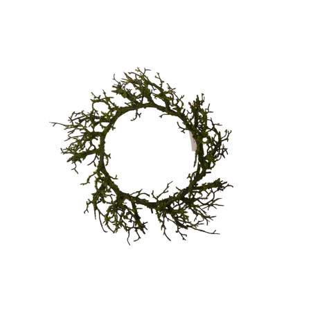 Couronne en branchage et mousse D. 32cm - Bocage - Décoration - Grossiste