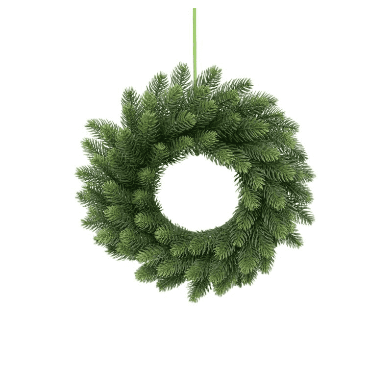 Couronne de sapin artificielle D. 40cm - Oise - Décoration - Grossiste Couronne de sapin artificielle D. 40cm - Oise - Décoration - Grossiste