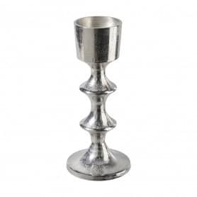Bougeoir argent 2 tailles - Majoris - Décoration - Grossiste