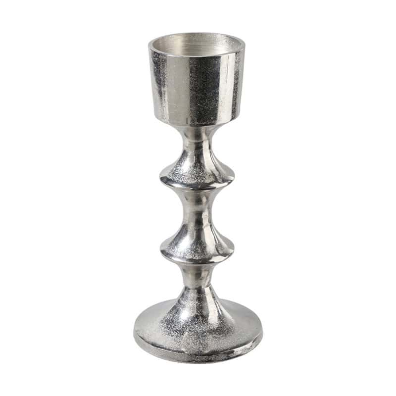 Bougeoir argent 2 tailles - Majoris - Décoration - Grossiste