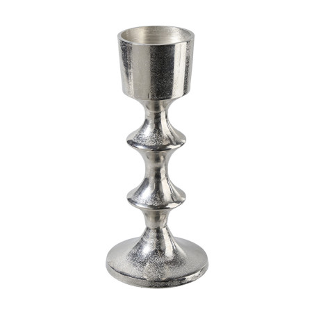 Bougeoir argent 2 tailles - Majoris - Décoration - Grossiste