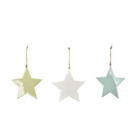 Ensemble de 3 étoiles en métal (assortiment) 2 tailles - Lana - Décoration - Grossiste