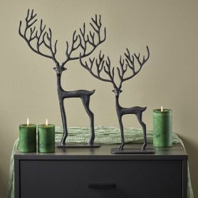 Décoration Cerf sur socle métal 2 tailles - Diphda - Décoration - Grossiste