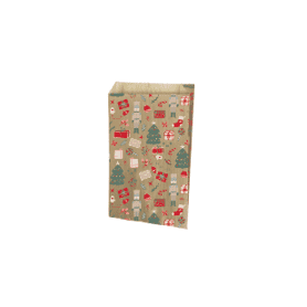 Paquet de 150 sachets en kraft décoré 3 tailles - Noella - Emballage - Grossiste