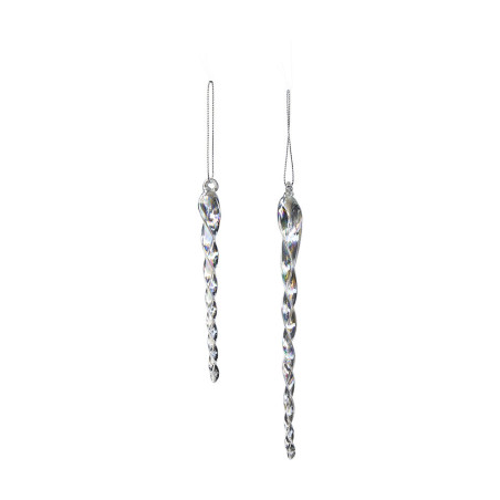 Paquet de 6 ornements à suspendre - Stalactite - Décoration - Grossiste