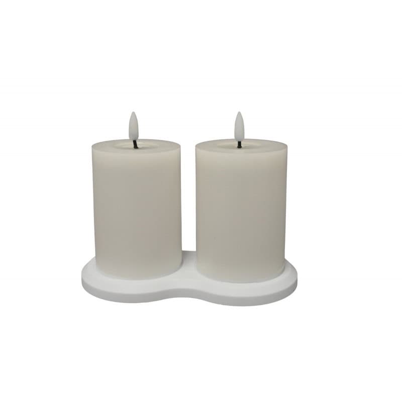 Ensemble de 2 bougies LED 2 tailles - Mum - Décoration - Grossiste Ensemble de 2 bougies LED 2 tailles - Mum - Décoration - Grossiste
