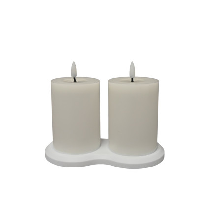 Ensemble de 2 bougies LED 2 tailles - Mum - Décoration - Grossiste
