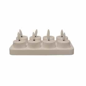 Ensemble de 8 bougies chauffe plat LED - Mum - Décoration - Grossiste