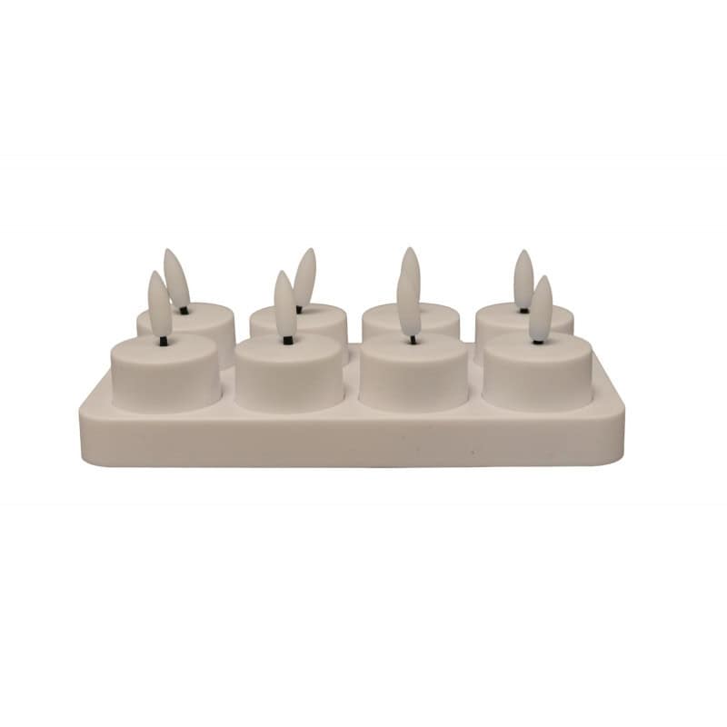 Ensemble de 8 bougies chauffe plat LED - Mum - Décoration - Grossiste Ensemble de 8 bougies chauffe plat LED - Mum - Décoration - Grossiste