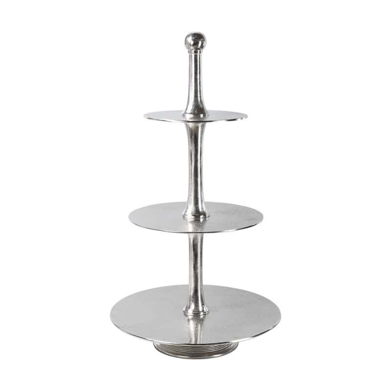 Serviteur 3 étages en métal argent - Sluga - Décoration - Grossiste Serviteur 3 étages en métal argent - Sluga - Décoration - Grossiste