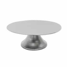 Plateau en métal argent sur pied D. 25cm - Sublim - Décoration - Grossiste