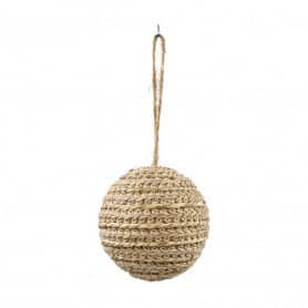 Paquet de 3 boules de Noël en jute 2 tailles - Nollag - Décoration - Grossiste
