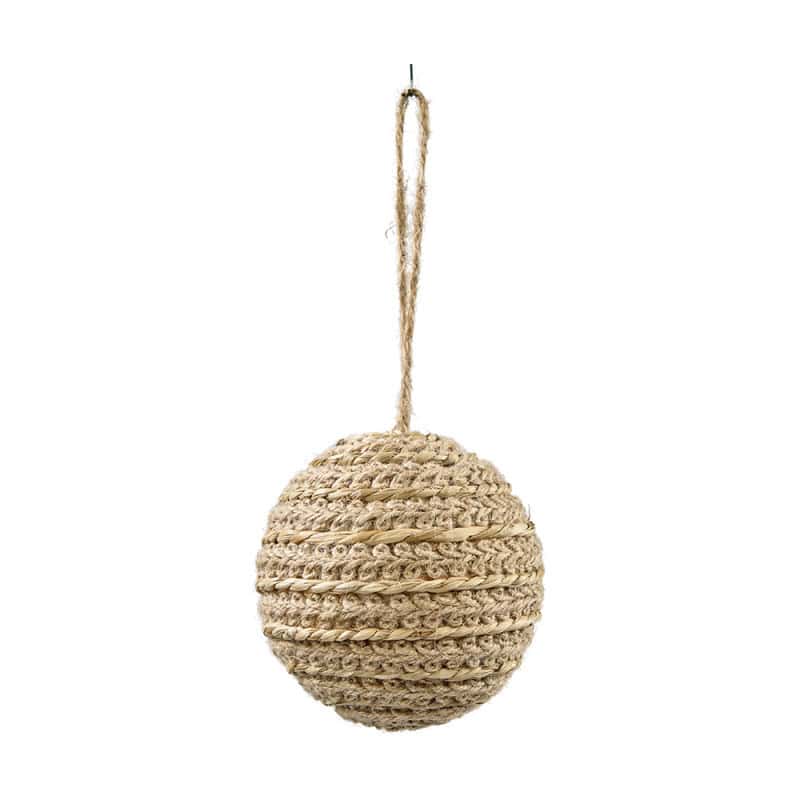 Paquet de 3 boules de Noël en jute 2 tailles - Nollag - Décoration - Grossiste Paquet de 3 boules de Noël en jute 2 tailles - Nollag - Décoration - Grossiste