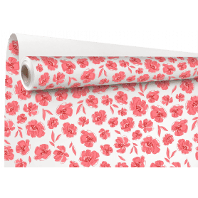 Papier kraft imprimé fleurs emballage printemps grossiste