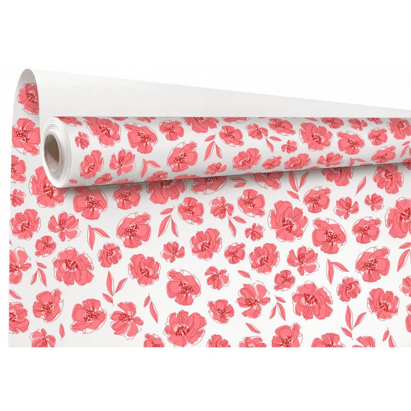 Papier kraft imprimé fleurs emballage printemps grossiste Papier kraft imprimé fleurs emballage printemps grossiste