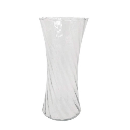 Vase en verre D. 12 x H. 25cm - Torsadé - Contenants - Grossiste