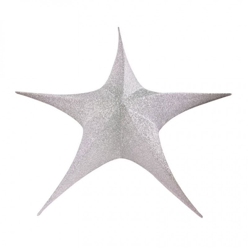 Étoile en tissu avec paillettes en argent décoration à suspendre noël grossiste Étoile en tissu avec paillettes en argent décoration à suspendre noël grossiste