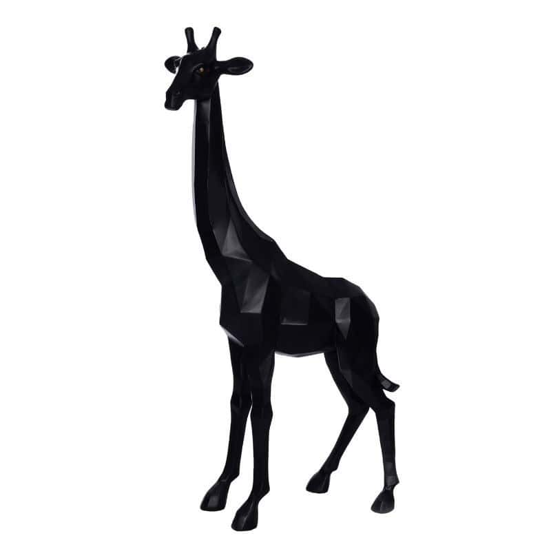 Girafe en résine noir décoration animaux grossiste Girafe en résine noir décoration animaux grossiste