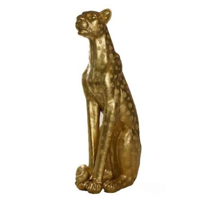 Léopard en résine or décoration animaux grossiste Léopard en résine or décoration animaux grossiste