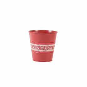Cache-pot conique frise noël contenant zinc grossiste