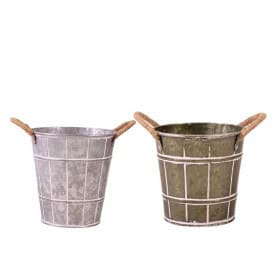 Cache-pot - Contenant zinc - Fournisseur fleuriste - Renaud Distribution - Noël