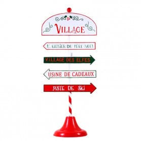 Pancarte directions noël décoration à poser grossiste
