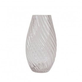 Vase bombe strié contenant en verre grossiste