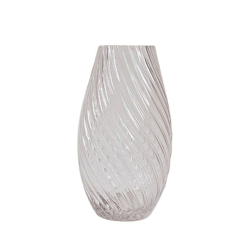 Vase bombe strié contenant en verre grossiste Vase bombe strié contenant en verre grossiste