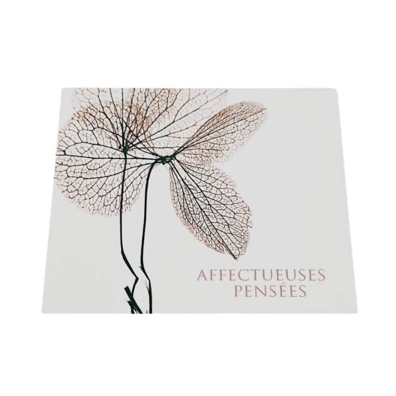 12 cartes de circonstance Affectueuses pensées Mariza - Matériel pour fleuriste
