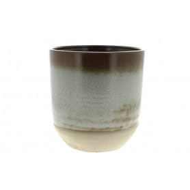 Cache-pot gris céramique contenant grossiste fleuriste