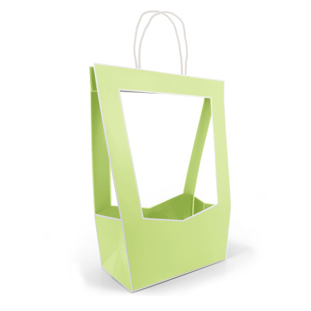 Sac médaillon gris emballage fleuriste grossiste