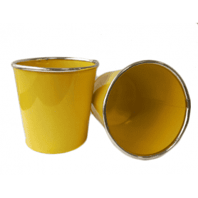 Cache-pot en zinc jaune - Bague - Contenants - Grossiste