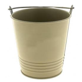 Cache-pot en zinc taupe avec anse - Yvana - Contenants - Grossiste