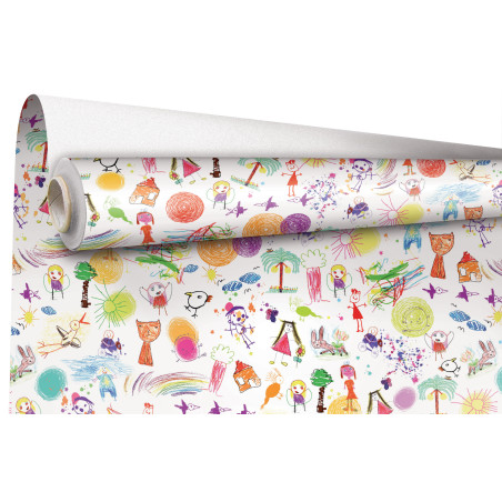 Rouleau de papier cadeau 0.70x50M - Kids - Emballage - Grossiste