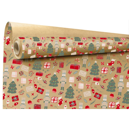 Rouleau de papier cadeau 0.70x50M - Noella - Emballage - Grossiste