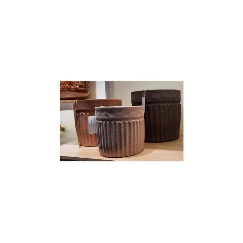 Cache-pot Terracotta 2 tailles - Lynn - Contenants - Grossiste Cache-pot Terracotta 2 tailles - Lynn - Contenants - Grossiste